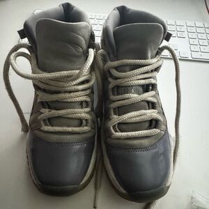 Jordan Gray and white Kids Sneakers